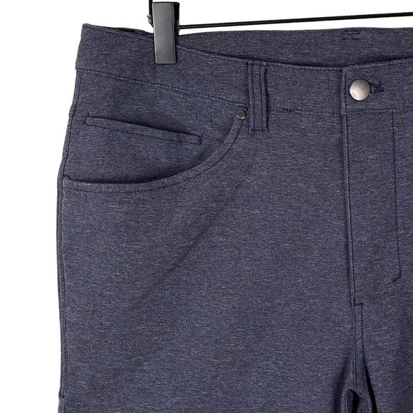 Lululemon ABC Pants Mens 32x32 Slim Tech Canvas Heathered Navy Performance - Picture 3 of 8